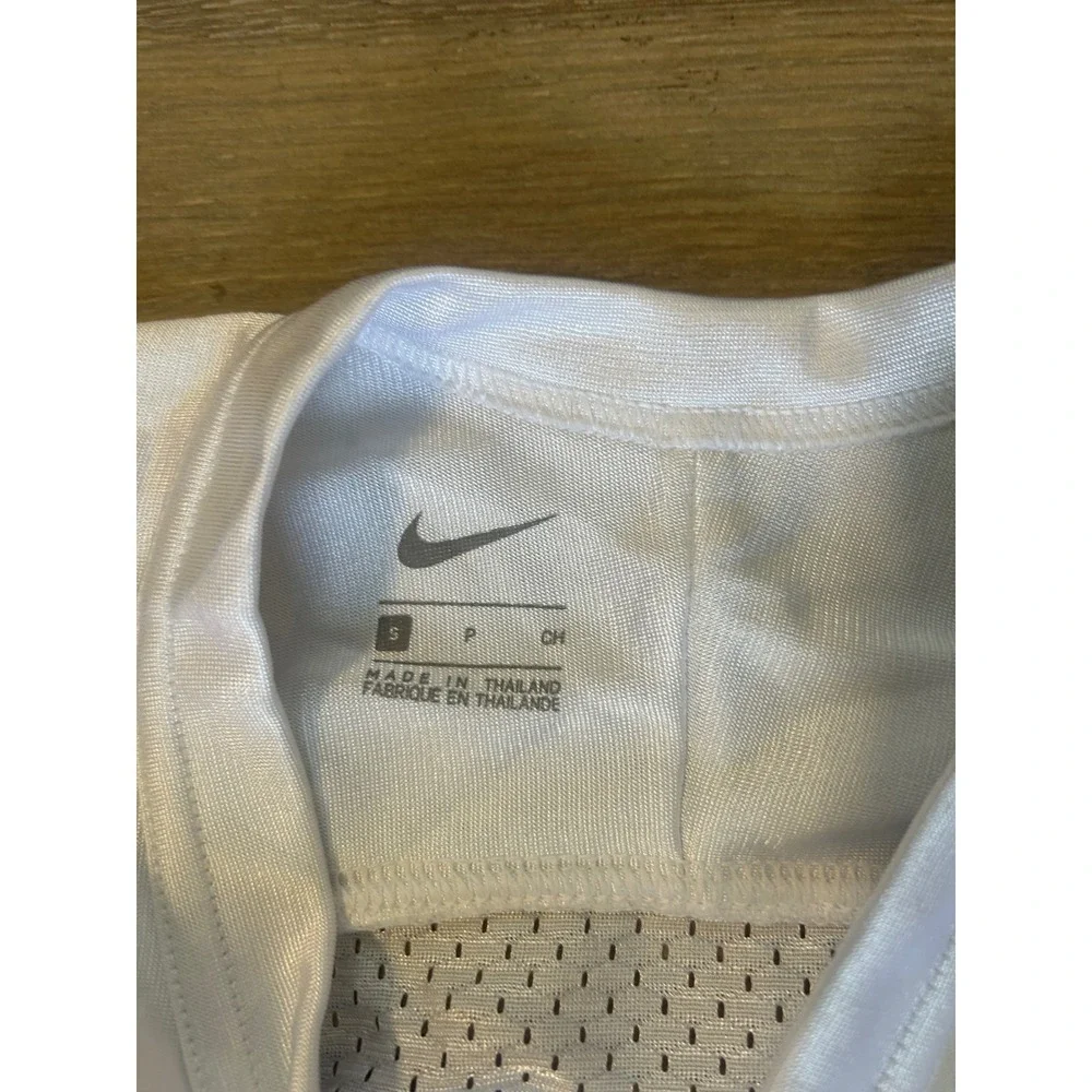 Nike Youth White Football Practice Jersey Size Small Mesh Athletic Shirt